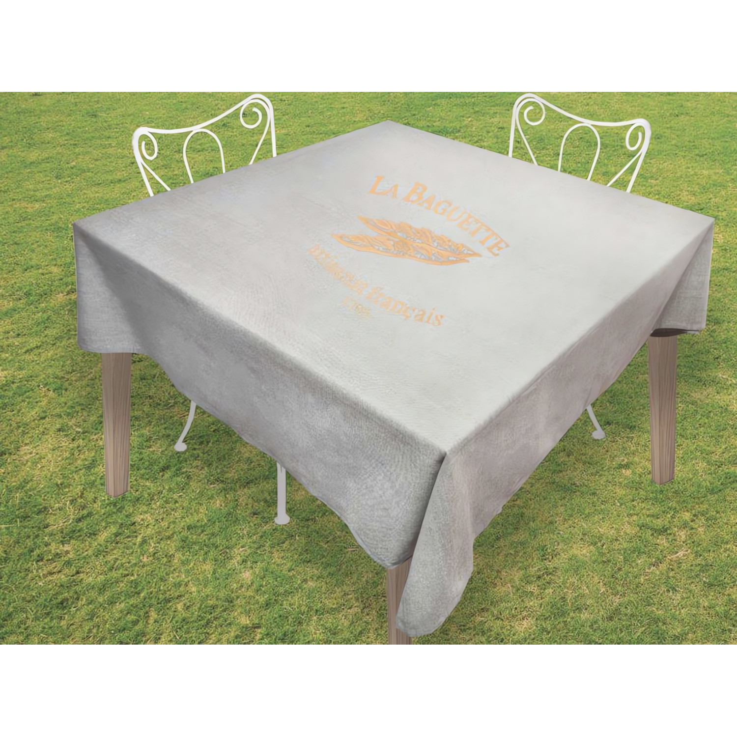 EUROSTYLE Nappe sans repassage anti-tache (140 x 230 CM, DUNCUN Gri)