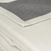 Dessus de lit coton lavé 230x250 cm BROOKLIN gris, par Toison d'or