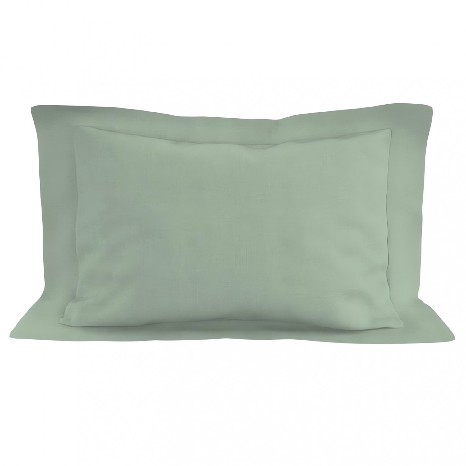 Taie d'oreiller en coton 57 fils 50x70 cm UNI vert d'eau, par