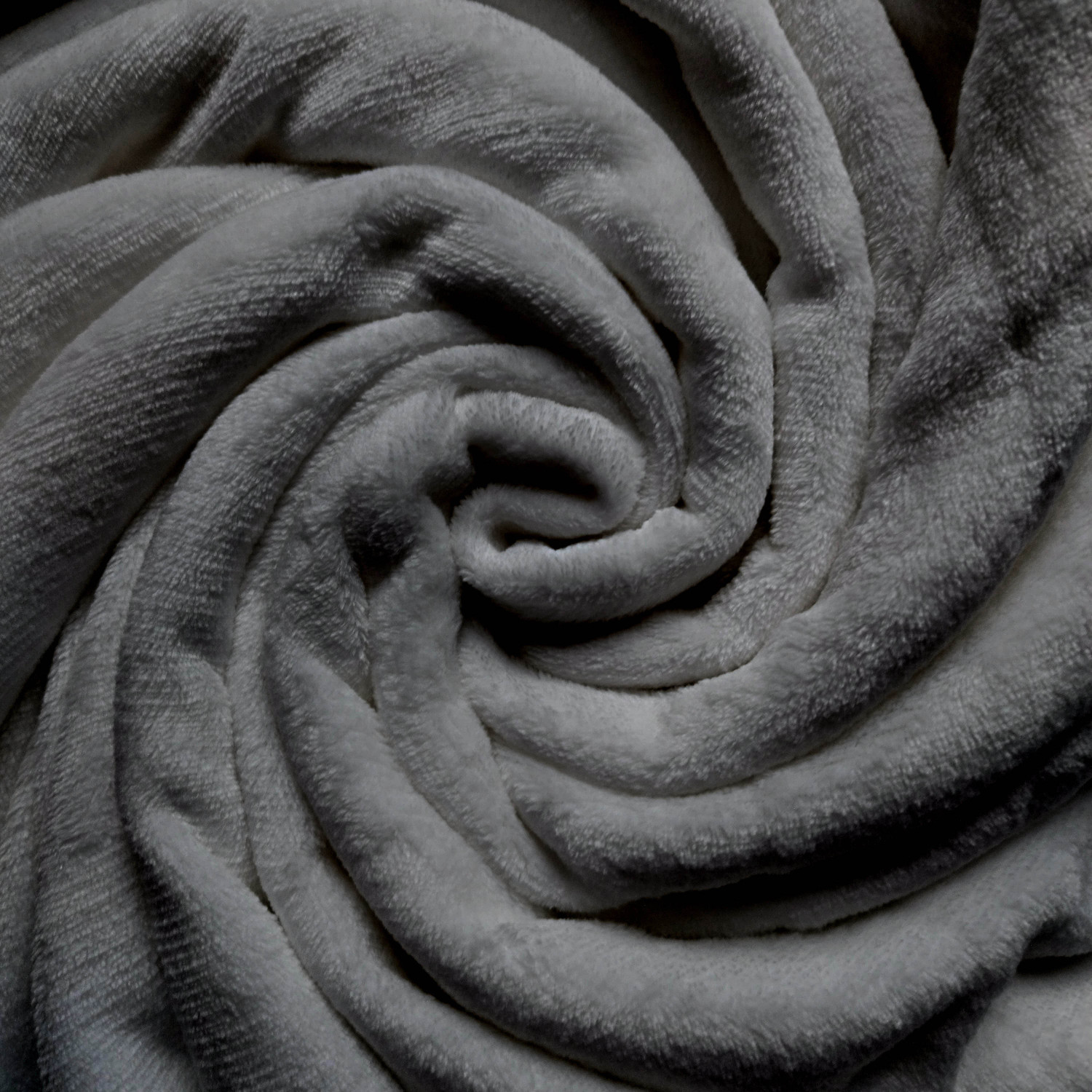 Couverture flanelle 220x240 cm CALIN gris, par Soleil d'Ocre