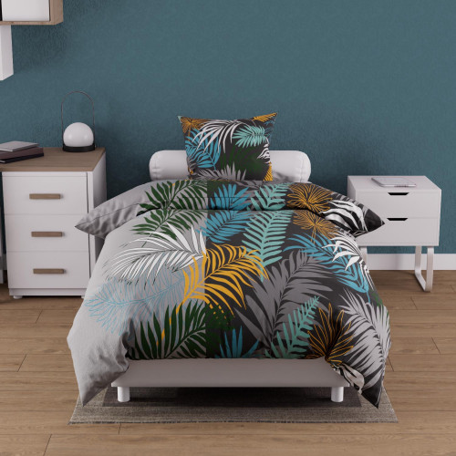 Housse de Couette Tropical Bleu