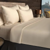 Drap housse 2x70x190 cm en coton 57 Fils SOLEIL D'OCRE uni vert, pour lit à tête et pieds relevables