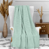 Couverture, plaid 220x240 cm COCOONING vert eau, par Soleil d'ocre