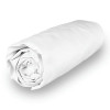 Drap housse en polycoton 90x200 cm PERCALE blanc, par Soleil d'ocre