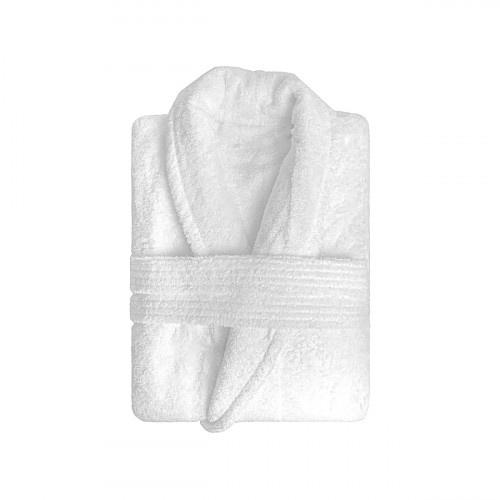 Peignoir en coton 500gr/m2 Taille L LAGUNE blanc, par Soleil d'Ocre