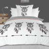 Parure de lit 240X290 cm en coton 57 Fils NORDIQUE blanc, par Soleil d'ocre