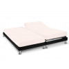 Drap housse 2x80x200 cm en coton 57 Fils SOLEIL D'OCRE uni vert, pour lit à tête et pieds relevables
