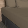Drap housse uni en coton 160x200 cm JERSEY anthracite, par Soleil d'ocre SOLEIL D'OCRE - 2