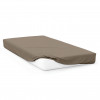 Drap housse uni en coton 160x200 cm JERSEY anthracite, par Soleil d'ocre