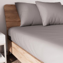Drap housse en coton 90x190 cm JERSEY gris, par Soleil d'ocre