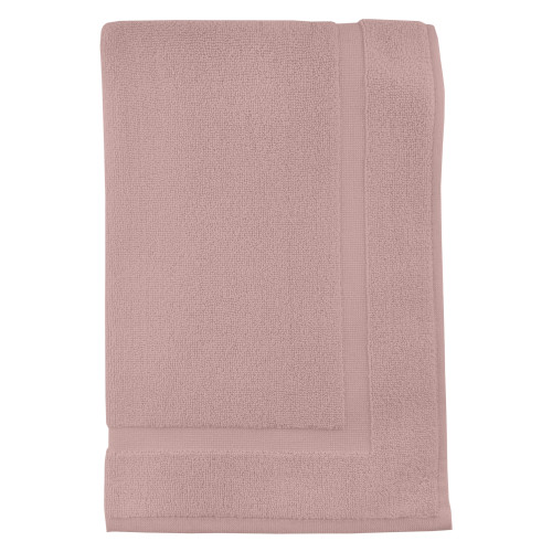 Tapis de bain en coton 800 gr/m2 50x80 cm LAGUNE vieux rose, par Soleil d'ocre