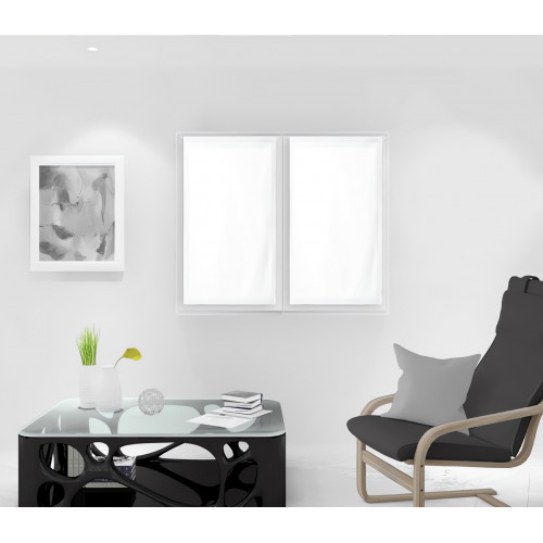 Paire de brise bise 60x120 cm DOLLY blanc, par Soleil d'Ocre