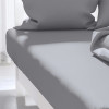 Drap housse uni 140x190 cm ZZZ gris ZZZ - 2