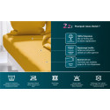 Drap housse uni 160x200 cm ZZZ blanc