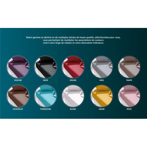 Drap housse uni 160x200 cm ZZZ blanc