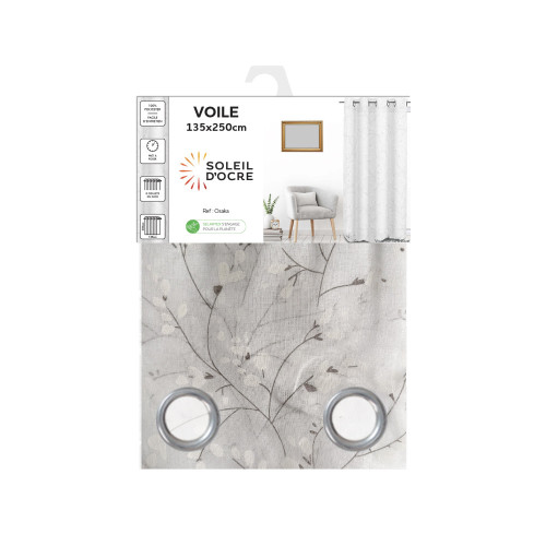 Voile à oeillets 135x250 cm OSAKA, par Soleil...