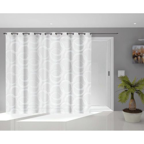 Voile à oeillets baie vitrée 280x250 CIRCLE,...