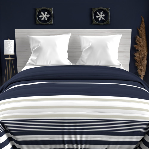 Couette imprimée 240x220 cm MARIN bleu, par...