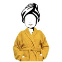 Peignoir en coton 500gr/m2 Taille 8-10 ans LAGUNE moutarde, par Soleil d'Ocre