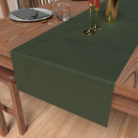 Chemin de table 40x180 cm LUXURY vert, par Soleil d'Ocre