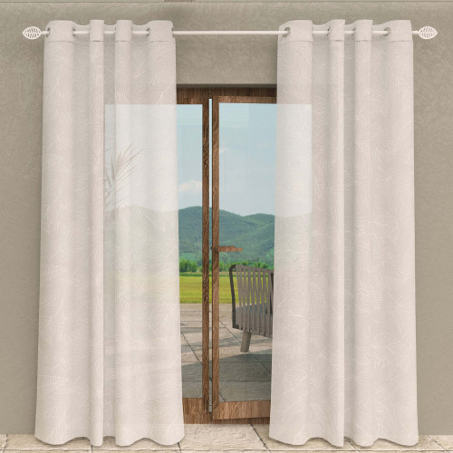 Voile à oeillets 135x250 cm CELIA blanc, par...