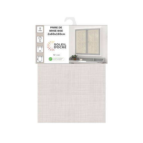Paire de brise bise lin 60x160 cm LINEN...