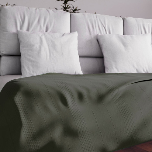 Plaid 140X200 cm ADELE kaki, par Soleil d'ocre