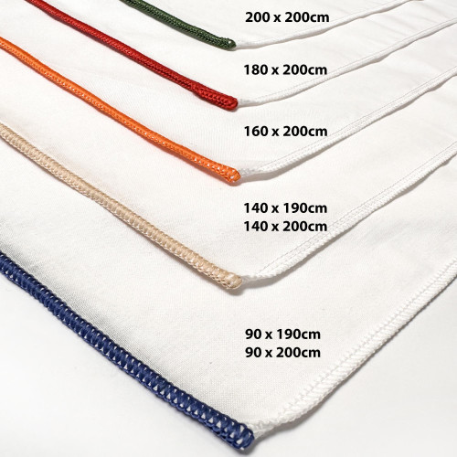 Drap housse en polycoton 90x190 cm PERCALE lin,...