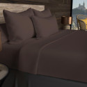 Drap housse en coton 57 fils 160x200 cm UNI brun, par Soleil d'ocre